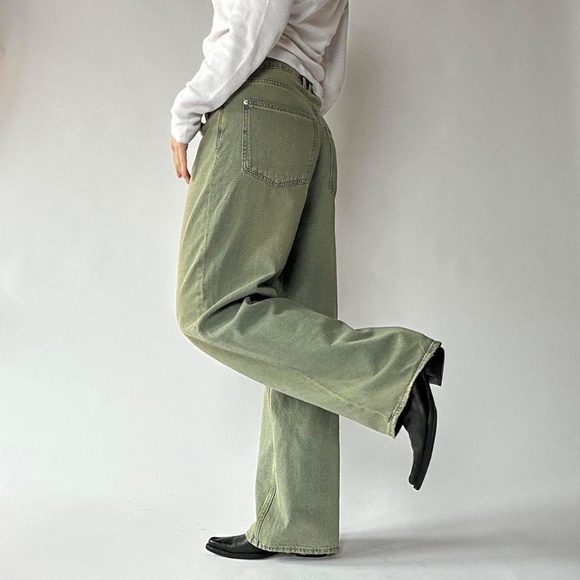 Baggy Jeans Washed Green H&M Size 4 - Picture 4 of 5